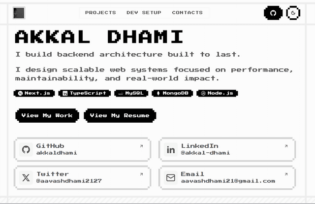 Retro-Inspired Portfolio