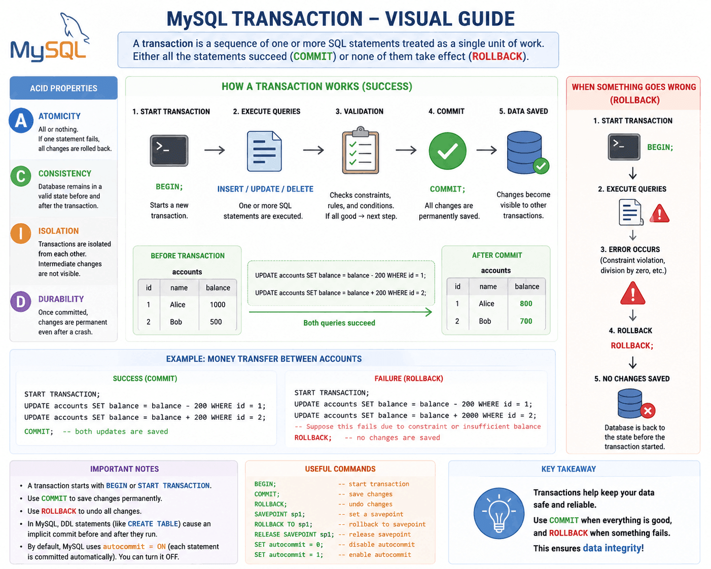 Transaction in MySQL